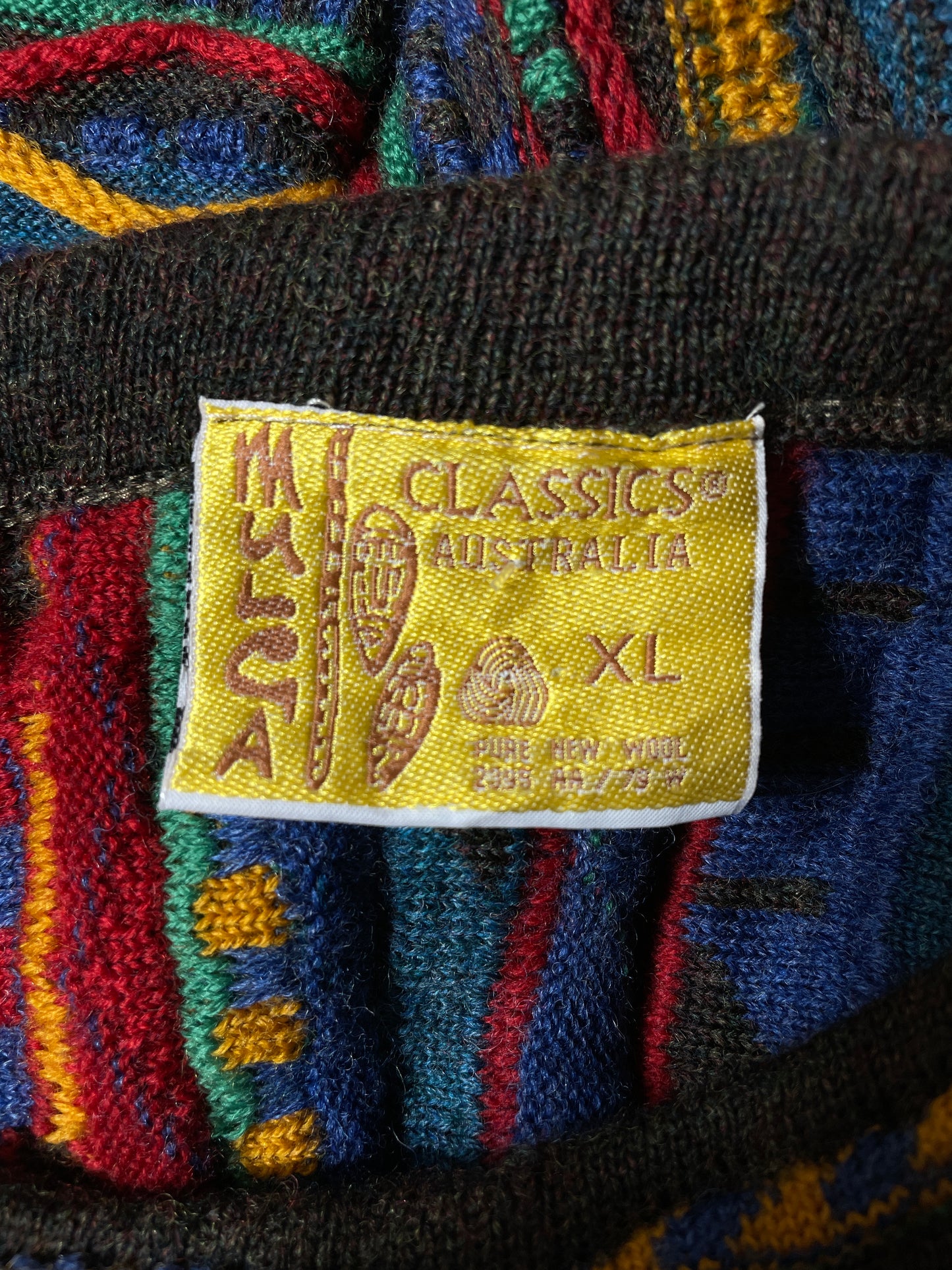 Vintage 3D COOGI- Style Size XL Knit Sweater / K1003