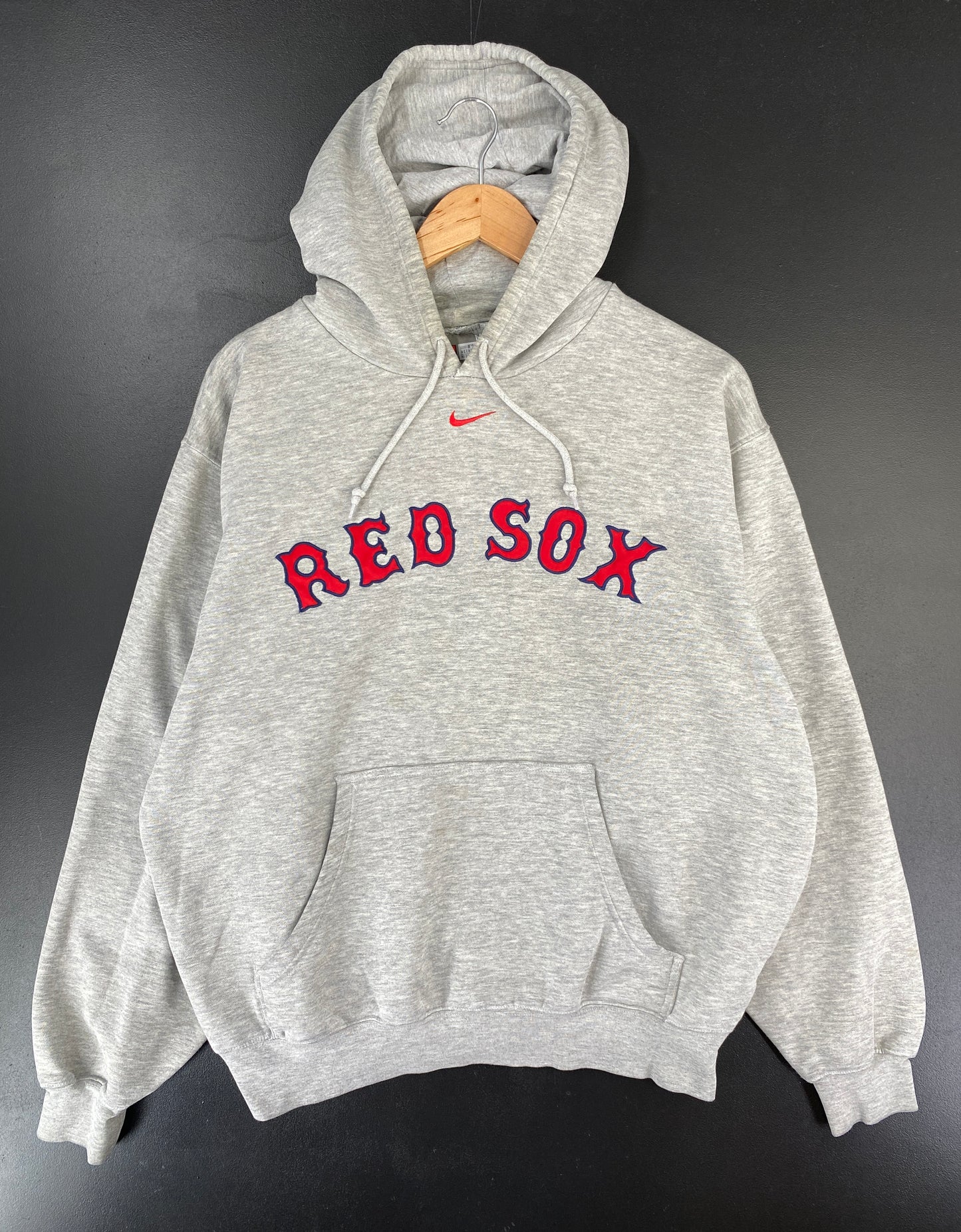 00' NIKE x BOSTON RED SOX Size M Vintage College Hoodie MLB Sweat-Shirt / E5188S