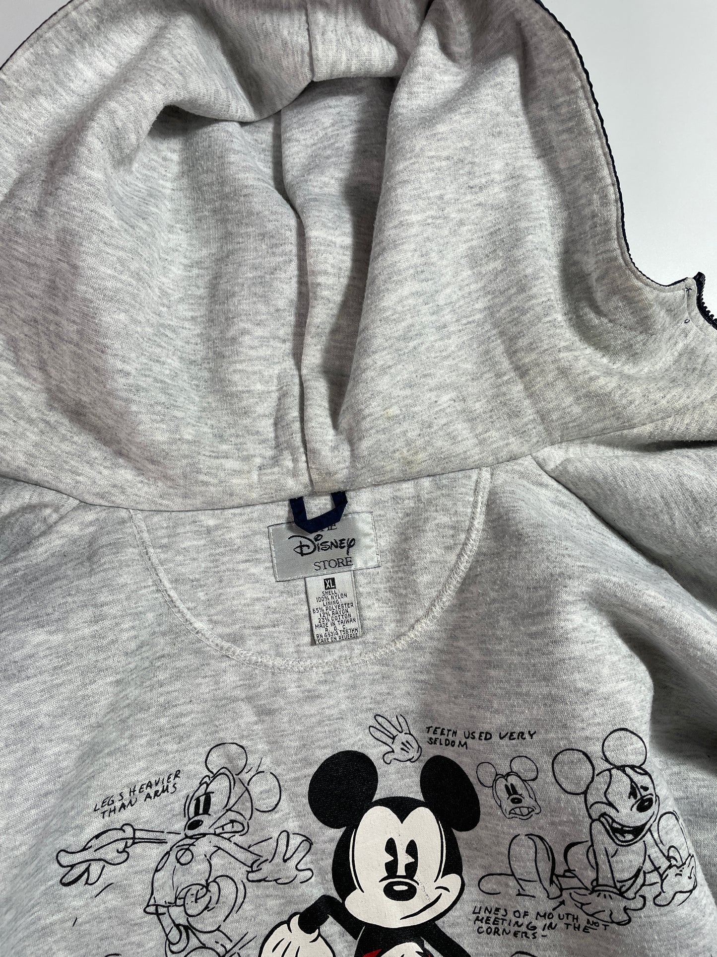 00' DISNEY MICKEY Size XL Vintage Nylon sweat Jacket / E3274J