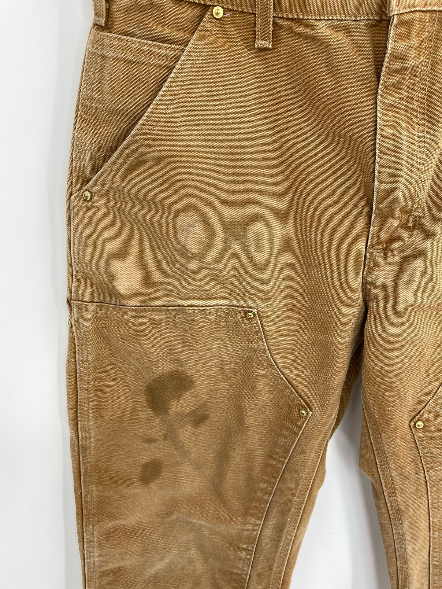 Vintage CARHARTT Size 34x30 Double Knee Duck Pants / K9059