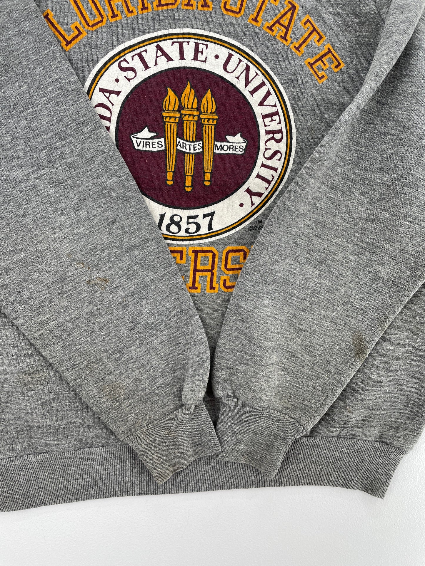 1988 FLORIDA STATE UNIVERSITY Made in USA Size L Vintage College Sweat-Shirt / E5310S