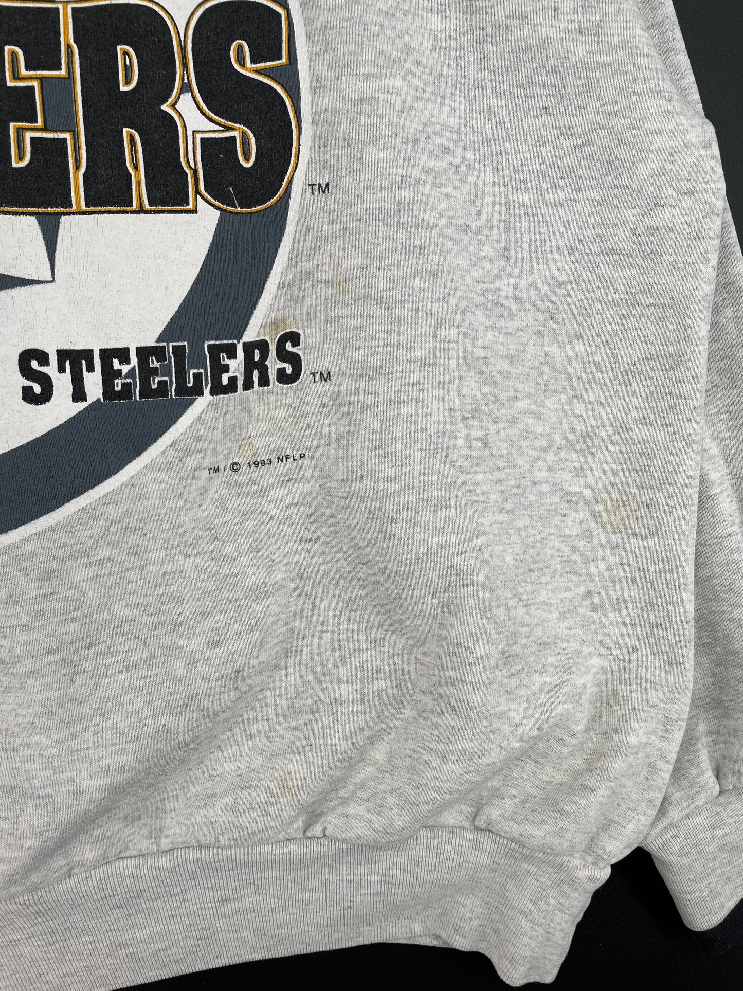 1993 PITTSBURGH STEELERS Made in USA Size L Vintage NFL Sweat-shirt / E4767S