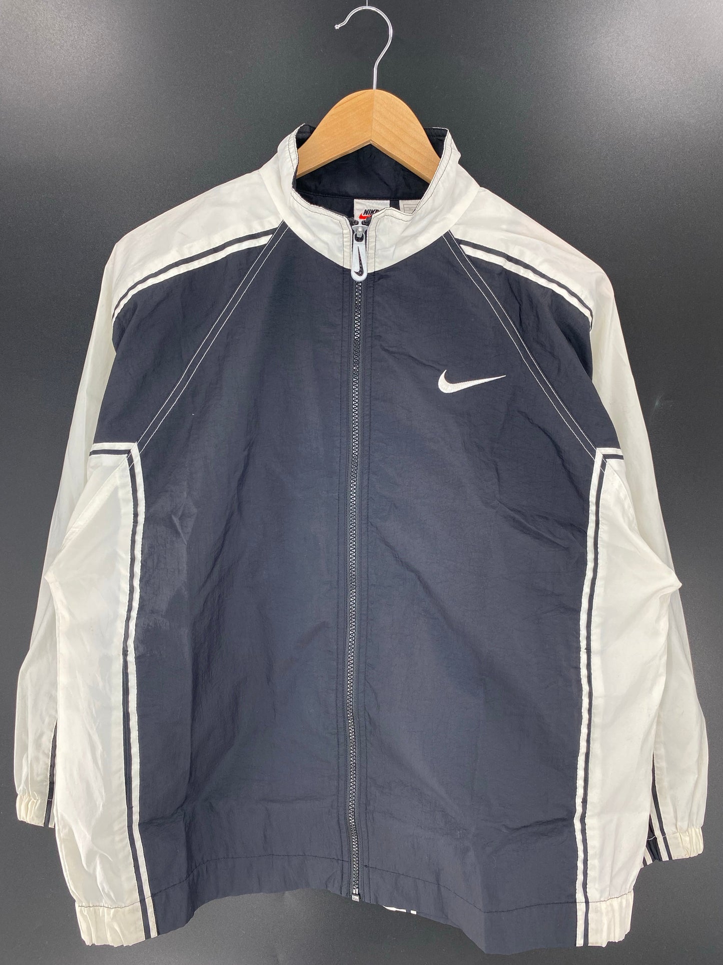 .90’s NIKE Size Kids.L Vintage Zip-up Nylon Jacket / A7653