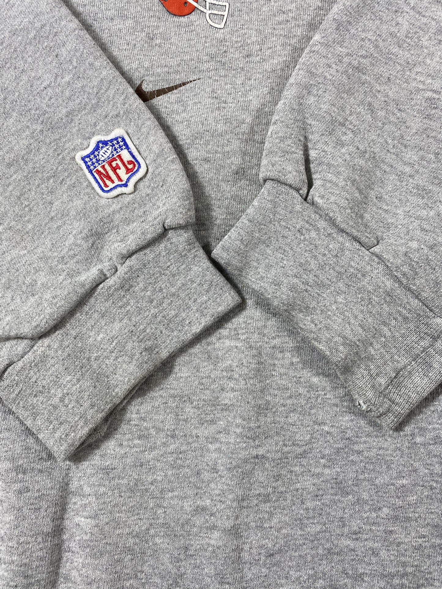 90’s NIKE Cleveland Browns Size XXL Made in USA Vintage NFL Sweat-shirt / K5331