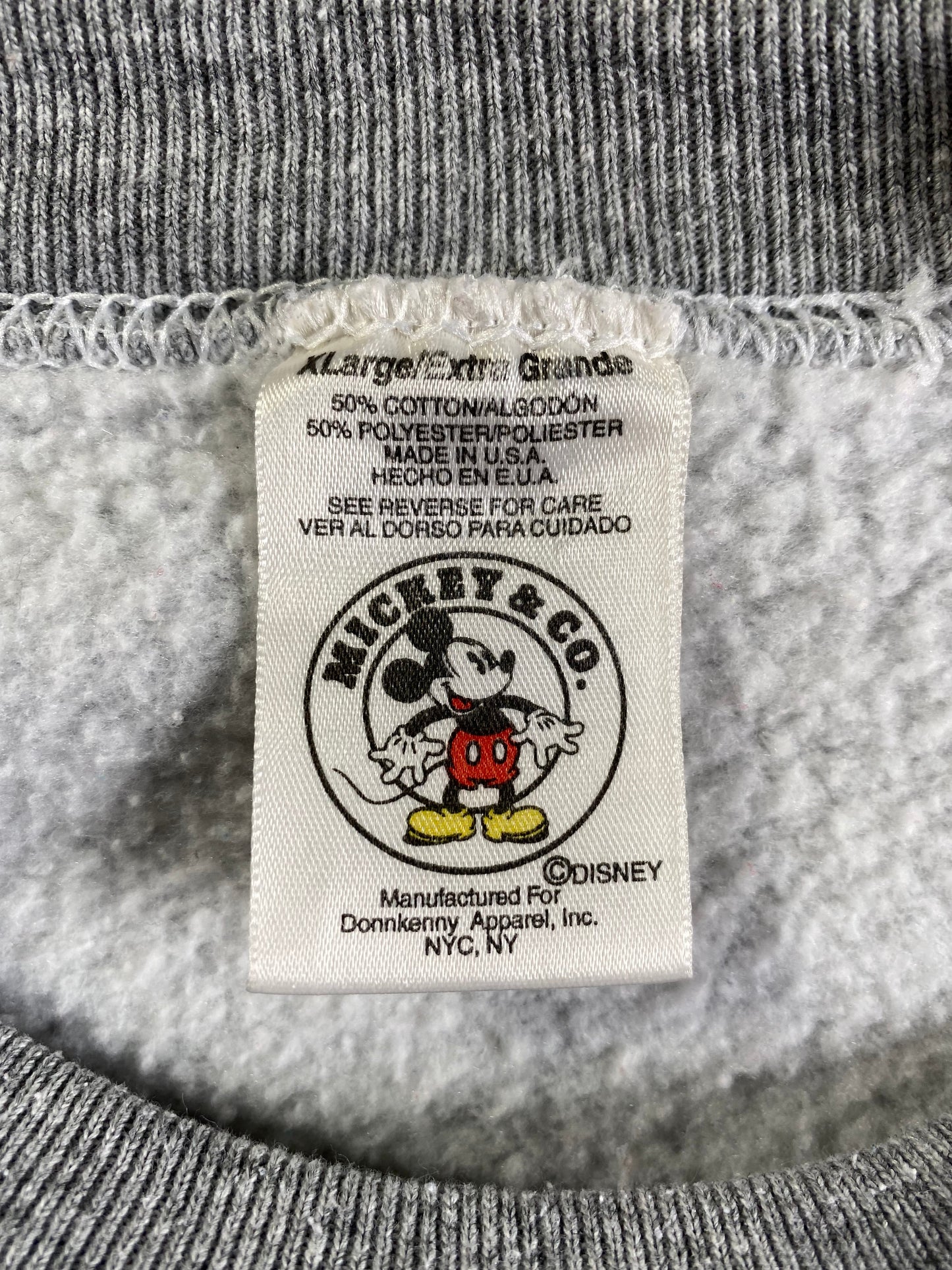 90’s DISNEY MICKEY Made in USA Size XL Vintage Sweat shirt / E1986S