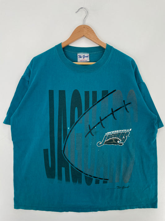 1994 JACKSONVILLE JAGUARS Made in USA Size XL Vintage NFL T-Shirt / E4703T