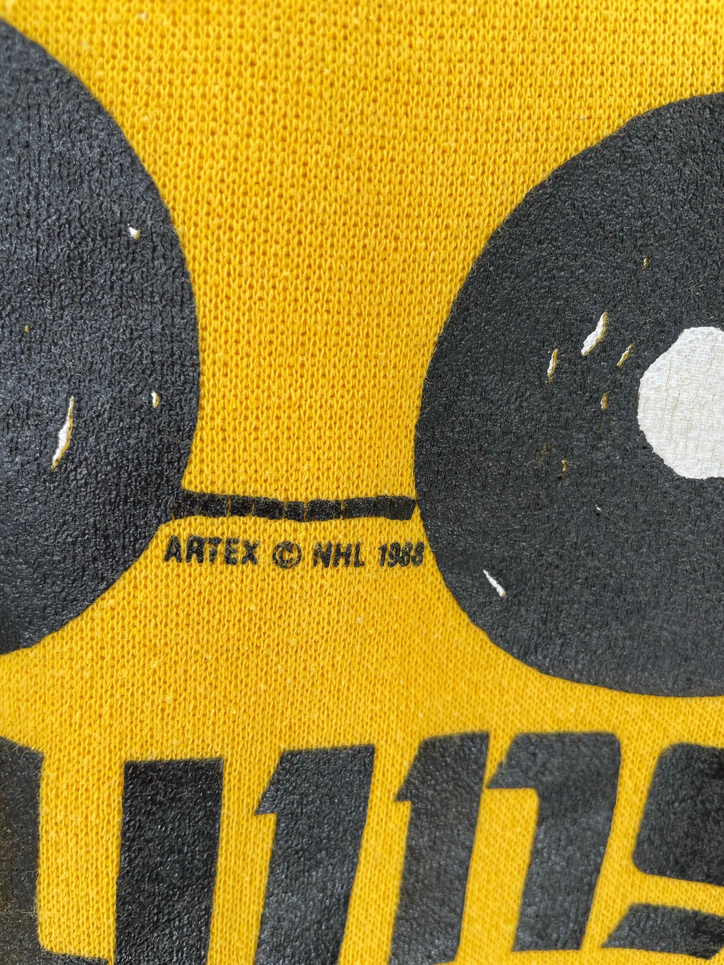 1988 SNOOPY x PITTSBURGH PENGUINS Made in USA Size XL Vintage NHL Sweat-shirt / A9785