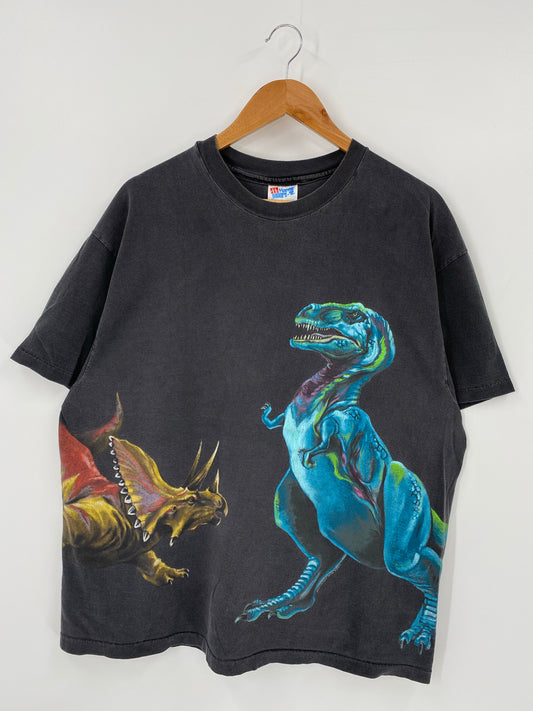 1990 DINOSAURS Made in USA Size XL Vintage T-Shirts / K4356