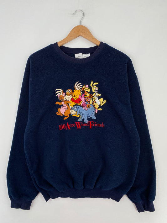 00' DISNEY WINNIE THE POOH Size S Vintage Fleece / E2200S