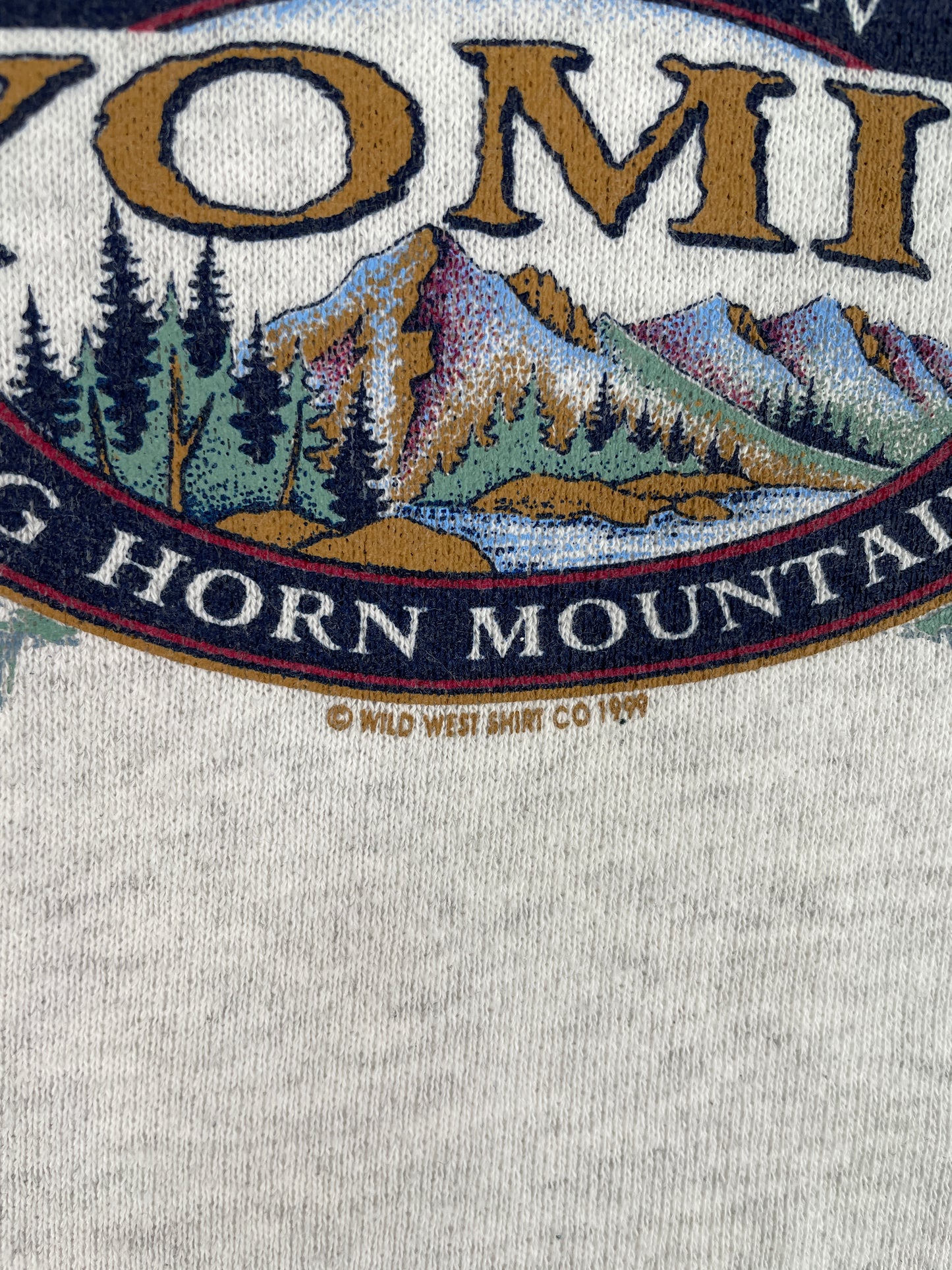 1999 WYOING Made in USA Size L Vintage College Sweat-shirt / E2592S