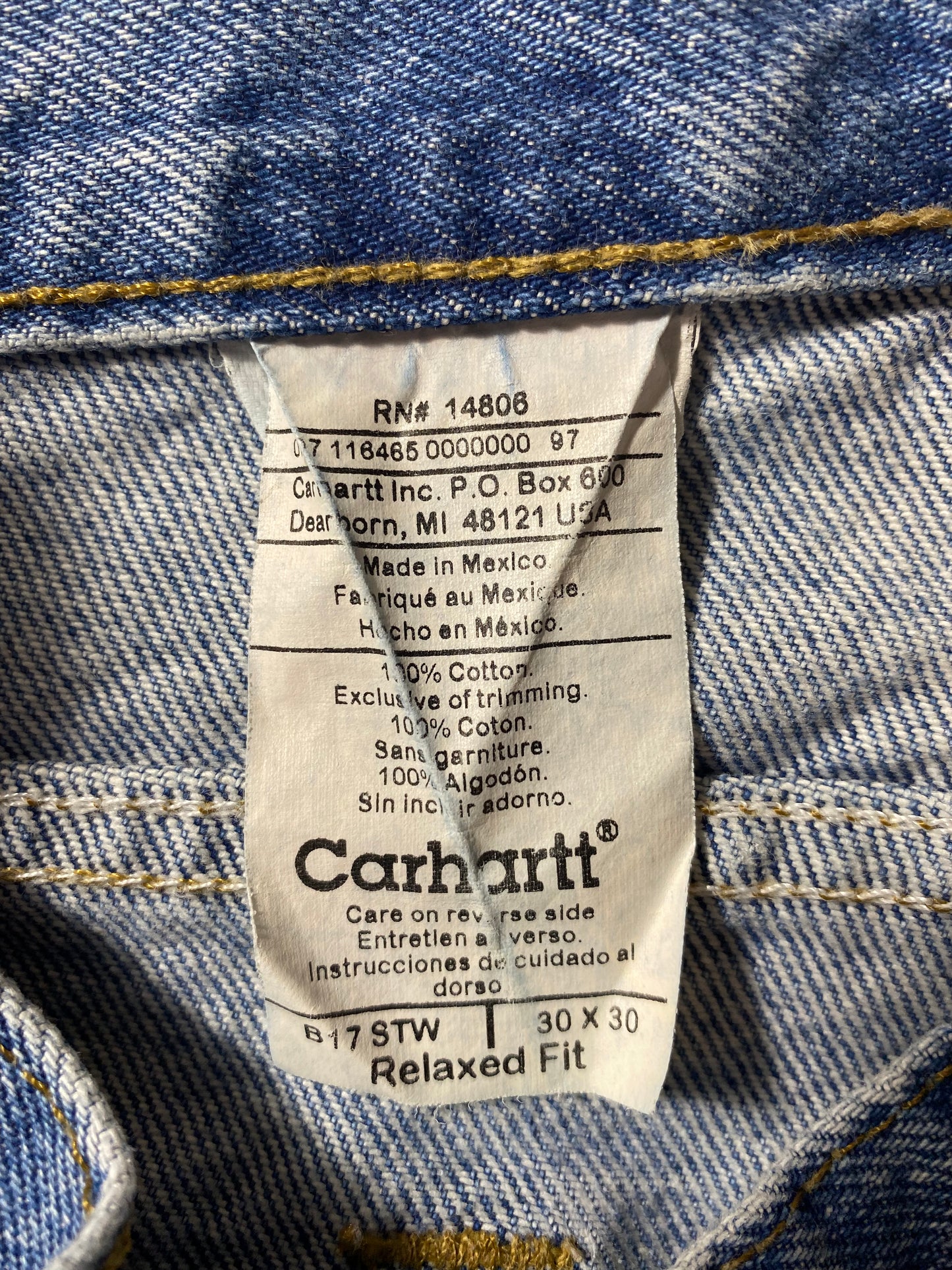 Vintage CARHARTT Size W29xL28.5 Denim Pants / K9979