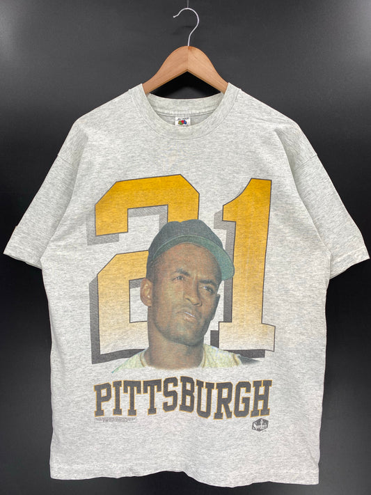 1994 PITTSBURGH CLEMENTE Made in USA Size XL Vintage NBA T- Shirt / K4184
