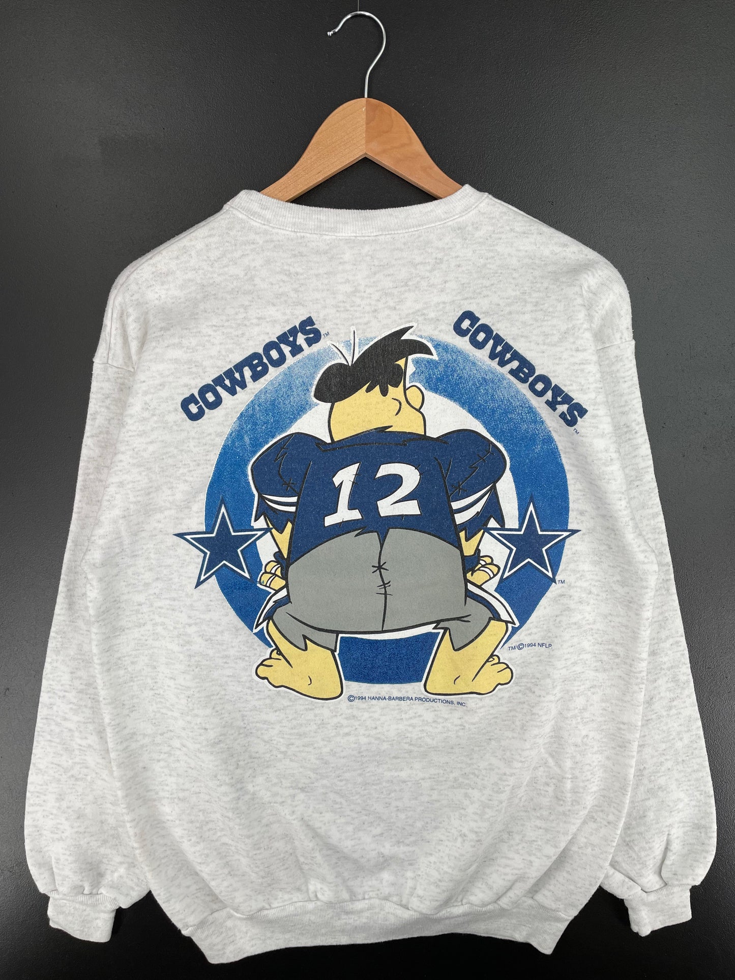 1994 DALLAS COWBOYS x HANNA BARBERA Size L Vintage NFL Sweat-shirt / A538