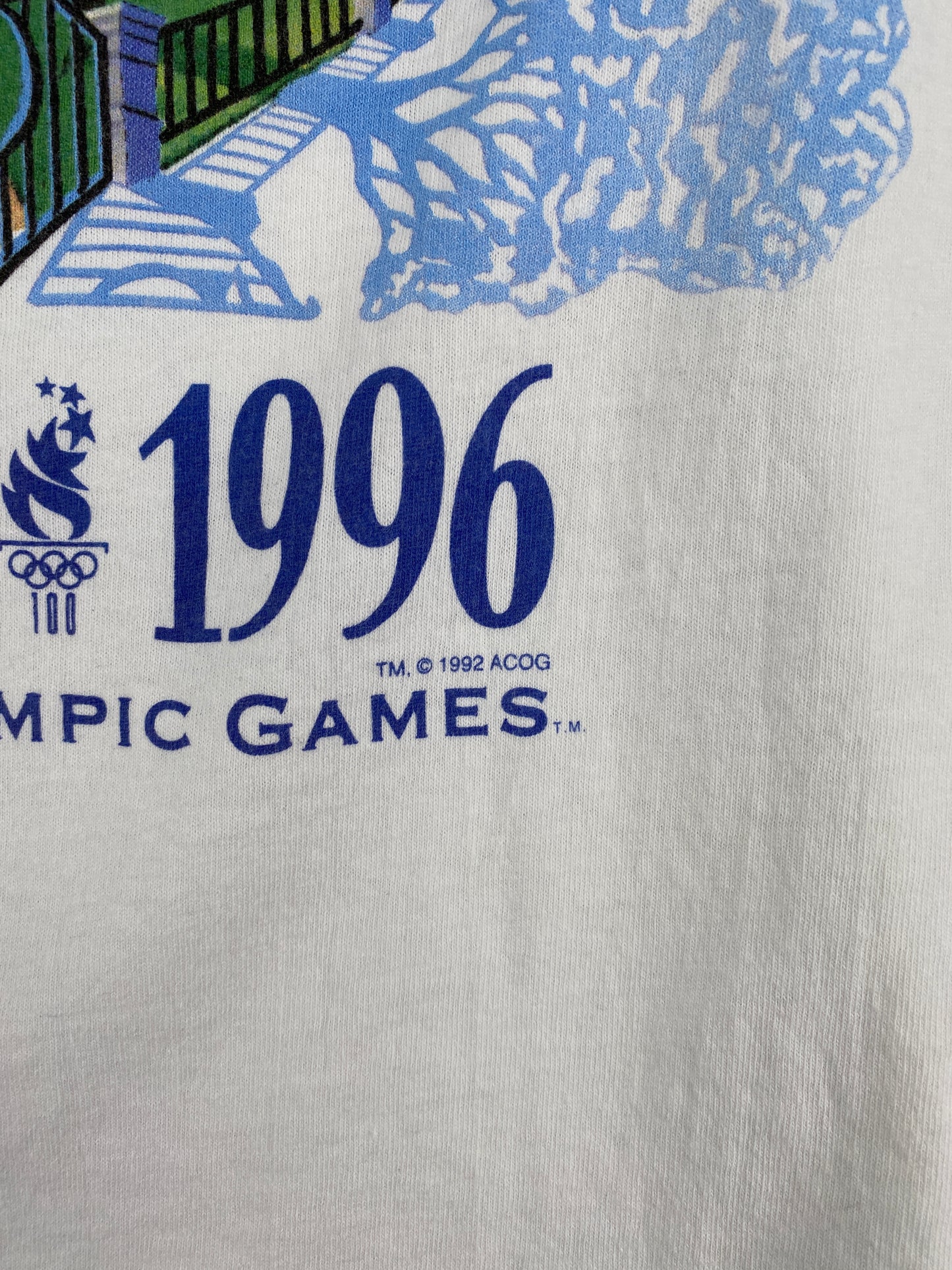 1996 ATLANTA OLYMPIC Size No Tag (Approx.L) Vintage T-shirt / A6341