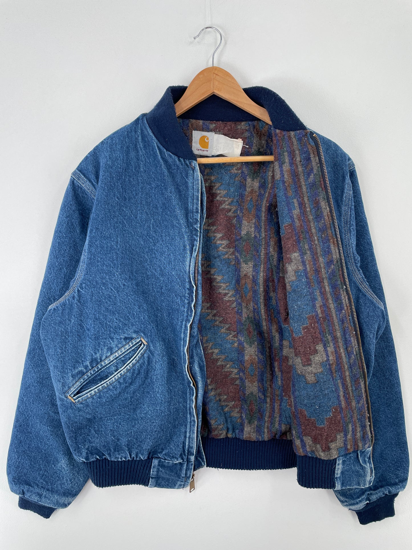 90’s CARHARTT Made in USA Size Approx.L Denim Jacket / A9492