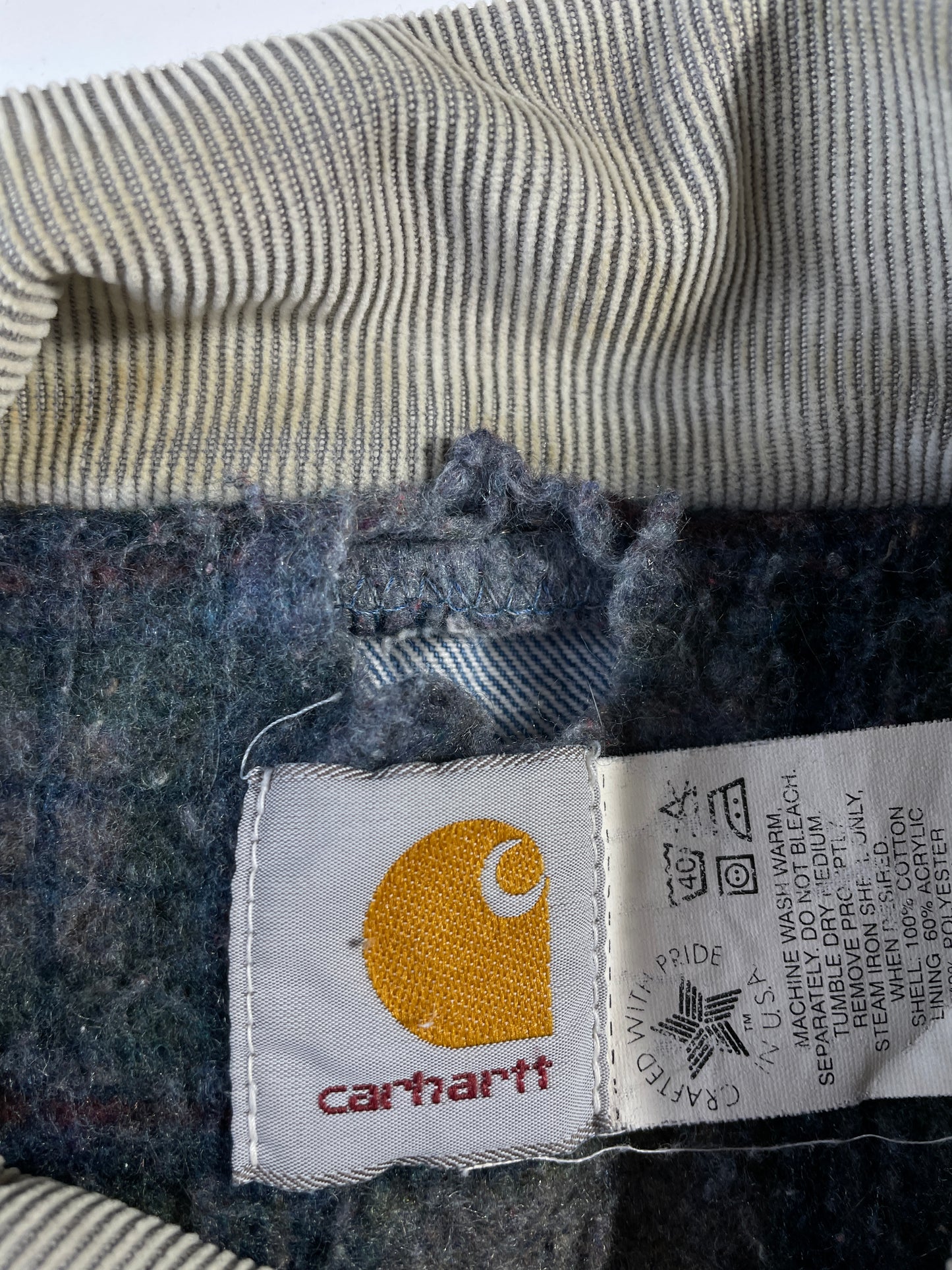 90’s CARHARTT Made in USA Size XL Denim Jacket / E652
