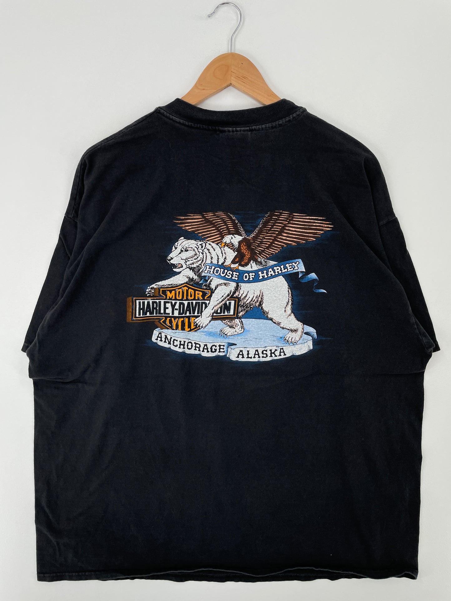 90’s HARLEY DAVIDSON ALASKA Made in USA Size XXL Vintage T-Shirt / A9198