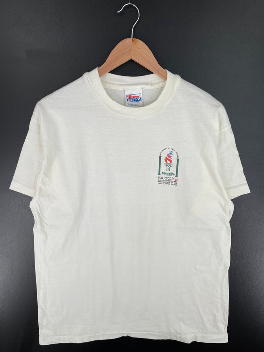 1992 ATLANTA OLYMPIC x SWATCH Made in USA Size L Vintage T-Shirt / A2491