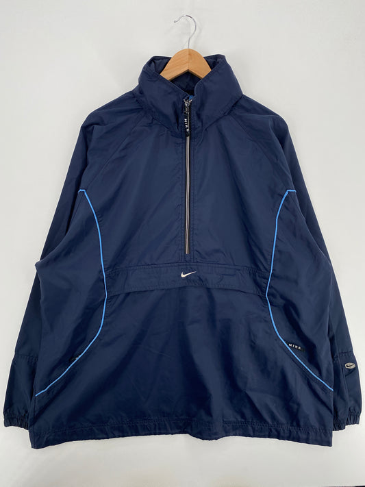 00’ NIKE Size XL Vintage Hoodie Half Zip Nylon-Jacket / A6243