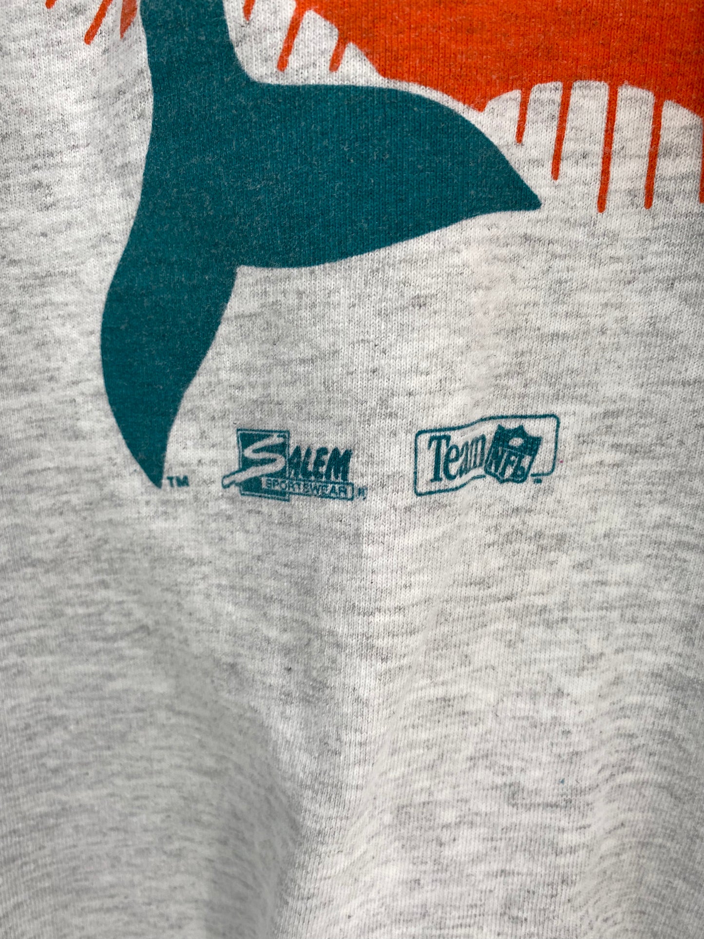 1993 MIAMI DOLPHINS Made in USA Size L Vintage NFL T-shirt / A171