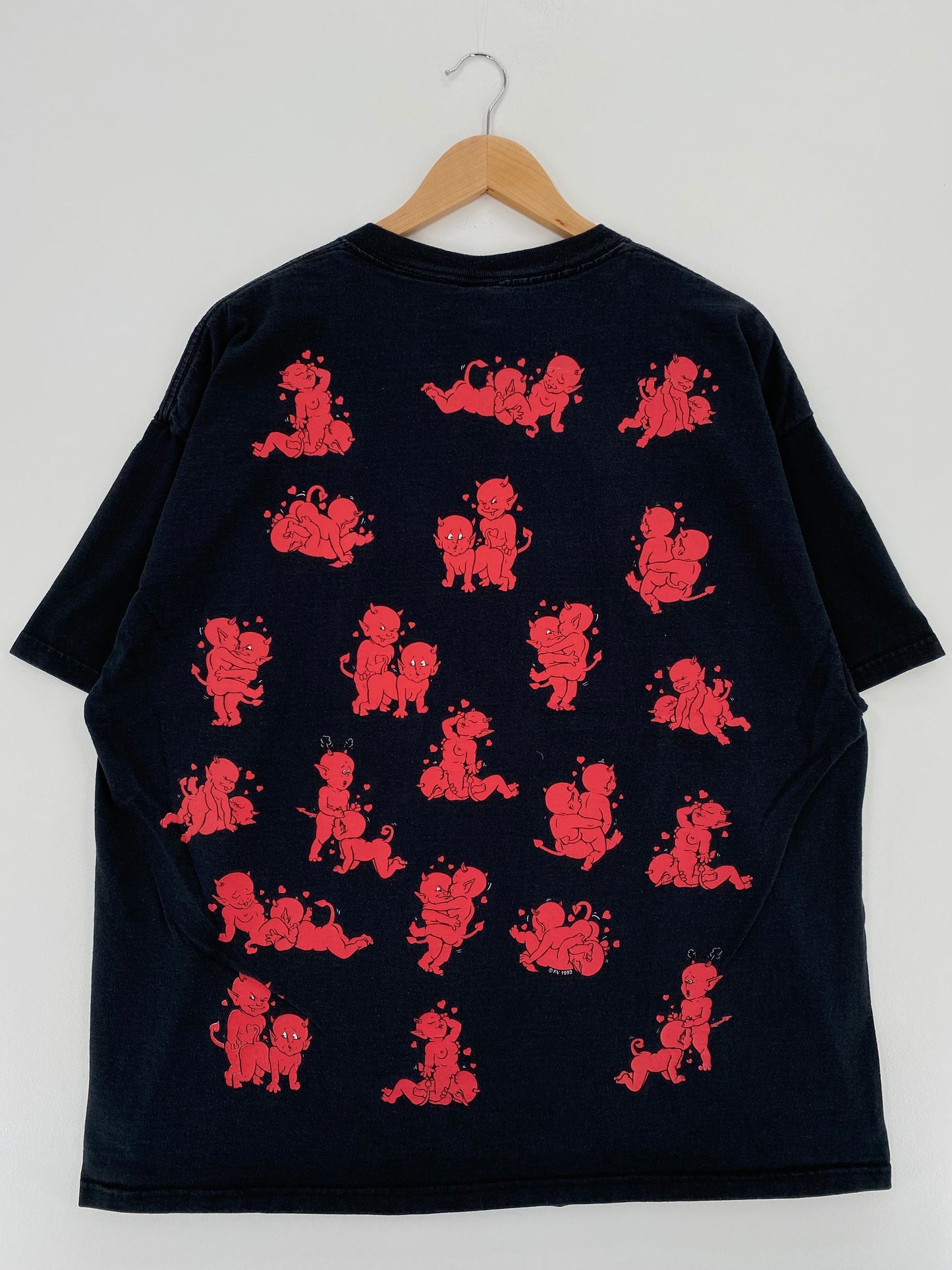 1992 DEVIL SEX POSITIONS Size XXL Vintage T-Shirt / A1925