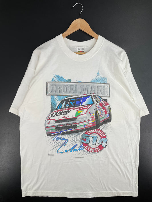 .1996 IRON MAN KELLOGG'S  Made in USA Size XL Vintage Racing T-Shirt / E1114