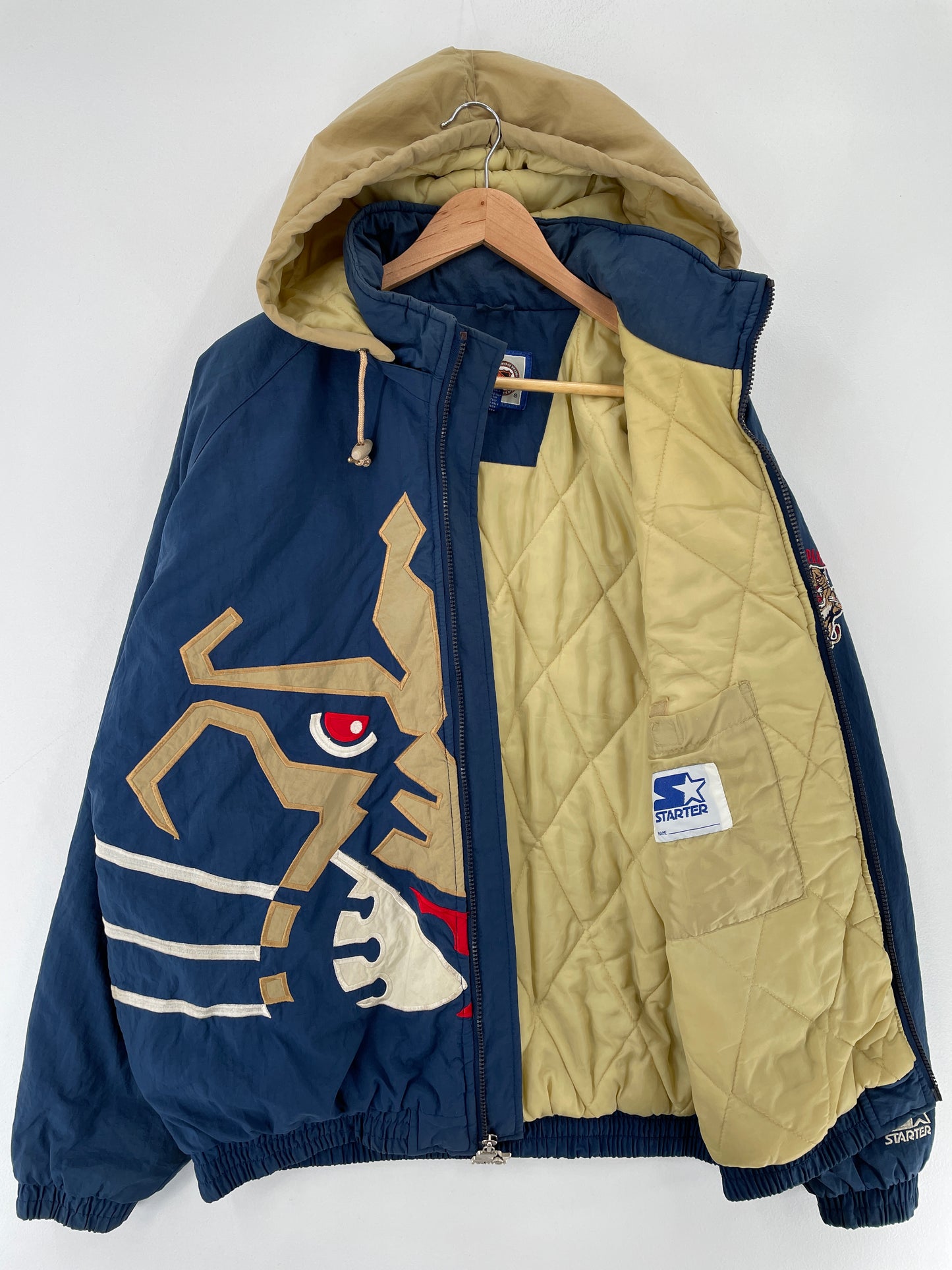 90’s STARTER x FLORIDA PANTHERS Size L Vintage NHL Padded Nylon Jacket / E5767N