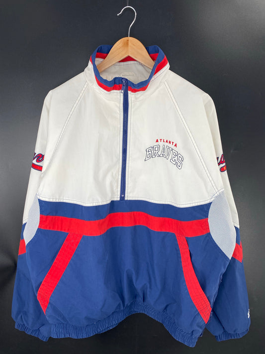 90’s STARTER x ATLANTA BRAVES Size XL Vintage MLB Nylon Jacket  / K9068
