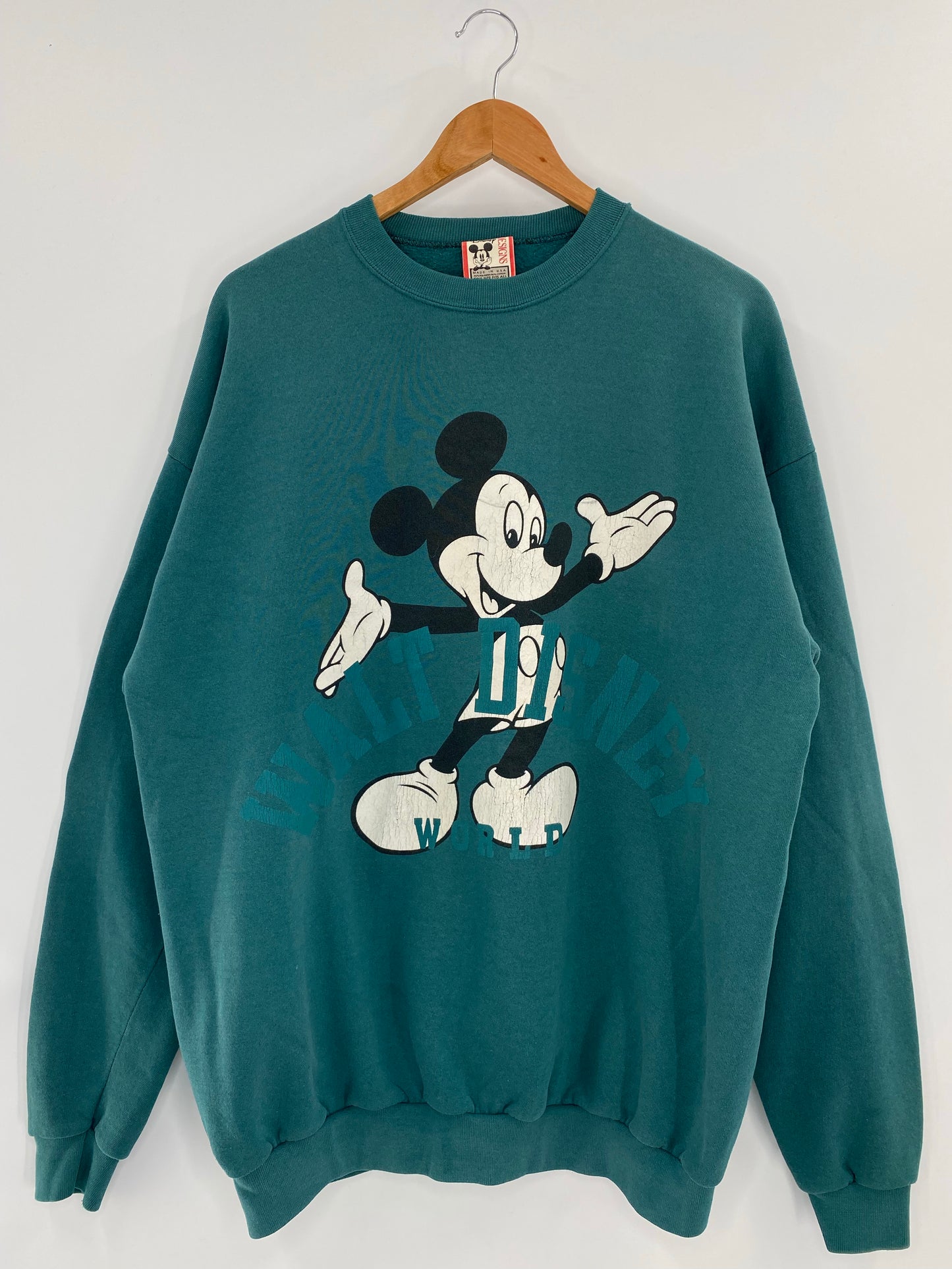 90’s DISNEY MICKEY Made in USA Size XL Vintage Sweat-shirt / K4192