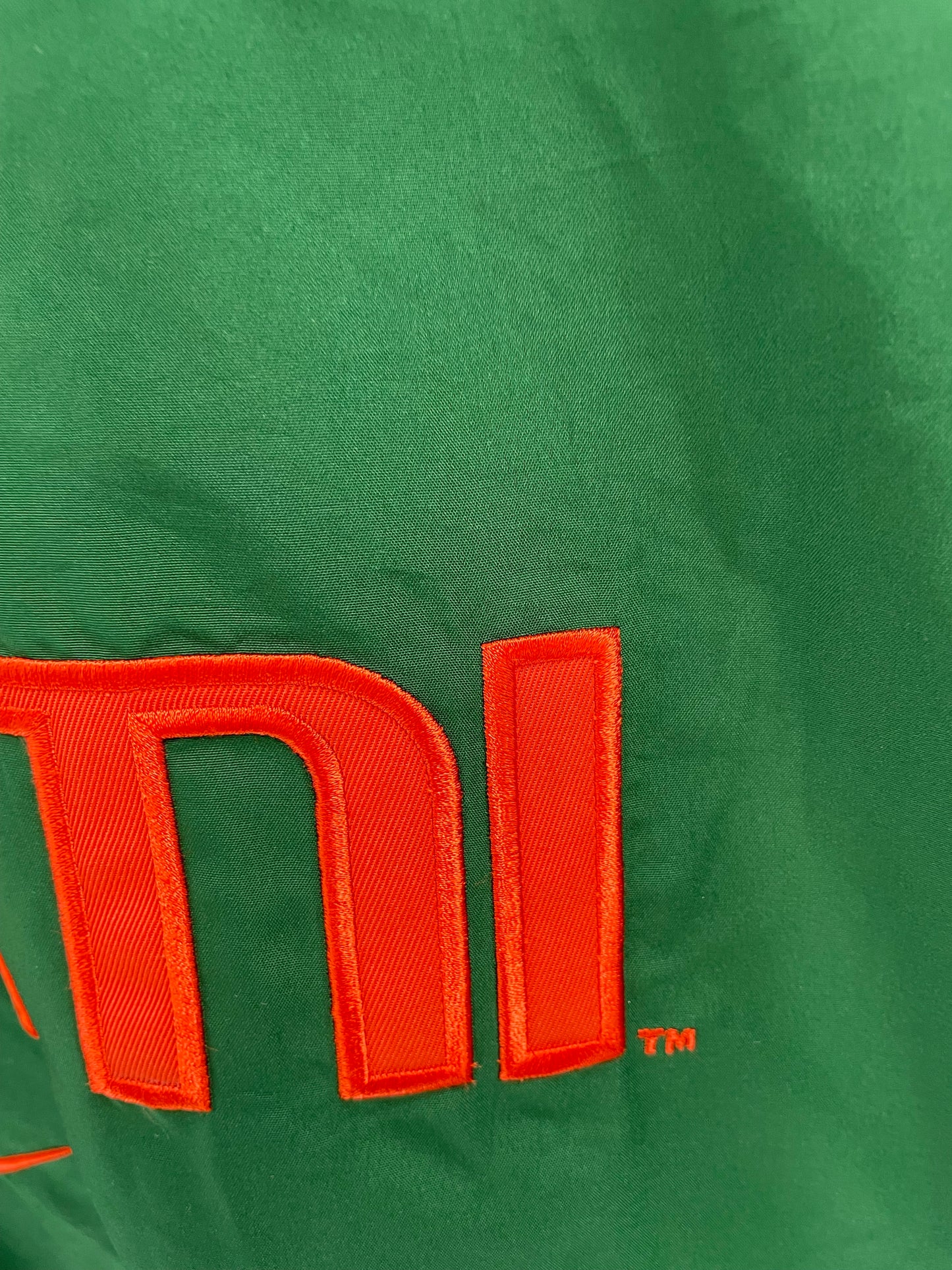 00' NIKE MIAMI HURRICANES Size XXL Vintage College Nylon Jacket  / K7265