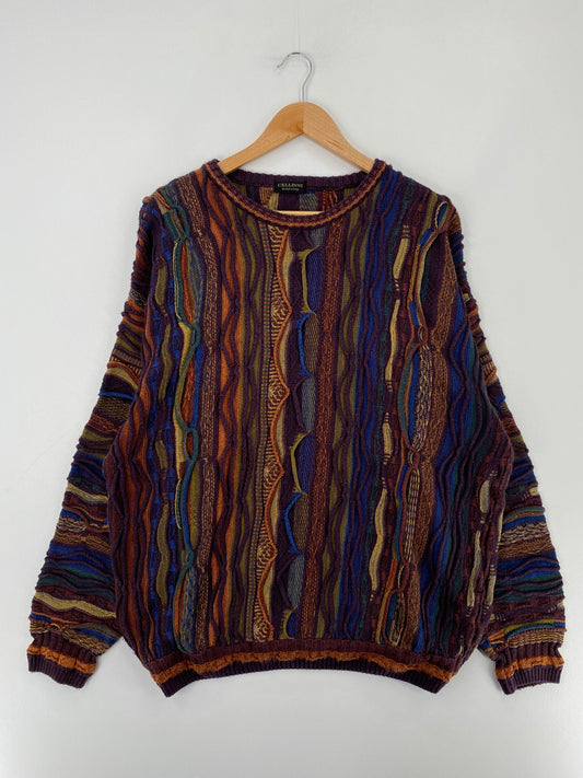 Vintage COOGI Style Size L 3D Knit Sweater / E5212K