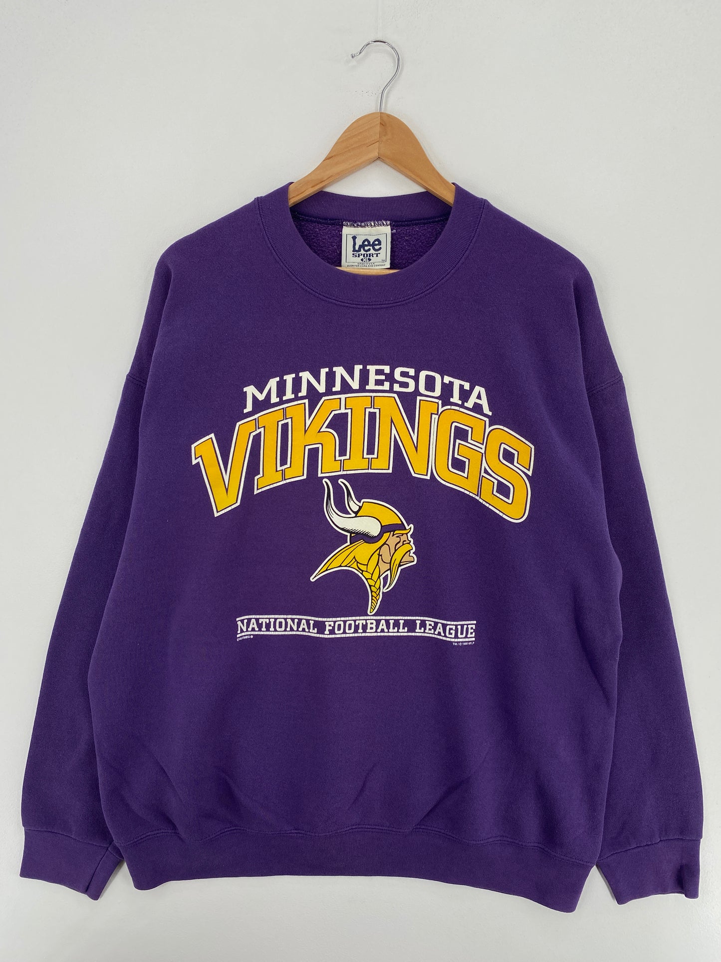 1998 MINNESOTA VIKINGS Made in USA Size XL Vintage NFL Sweat-Shirt / A4956
