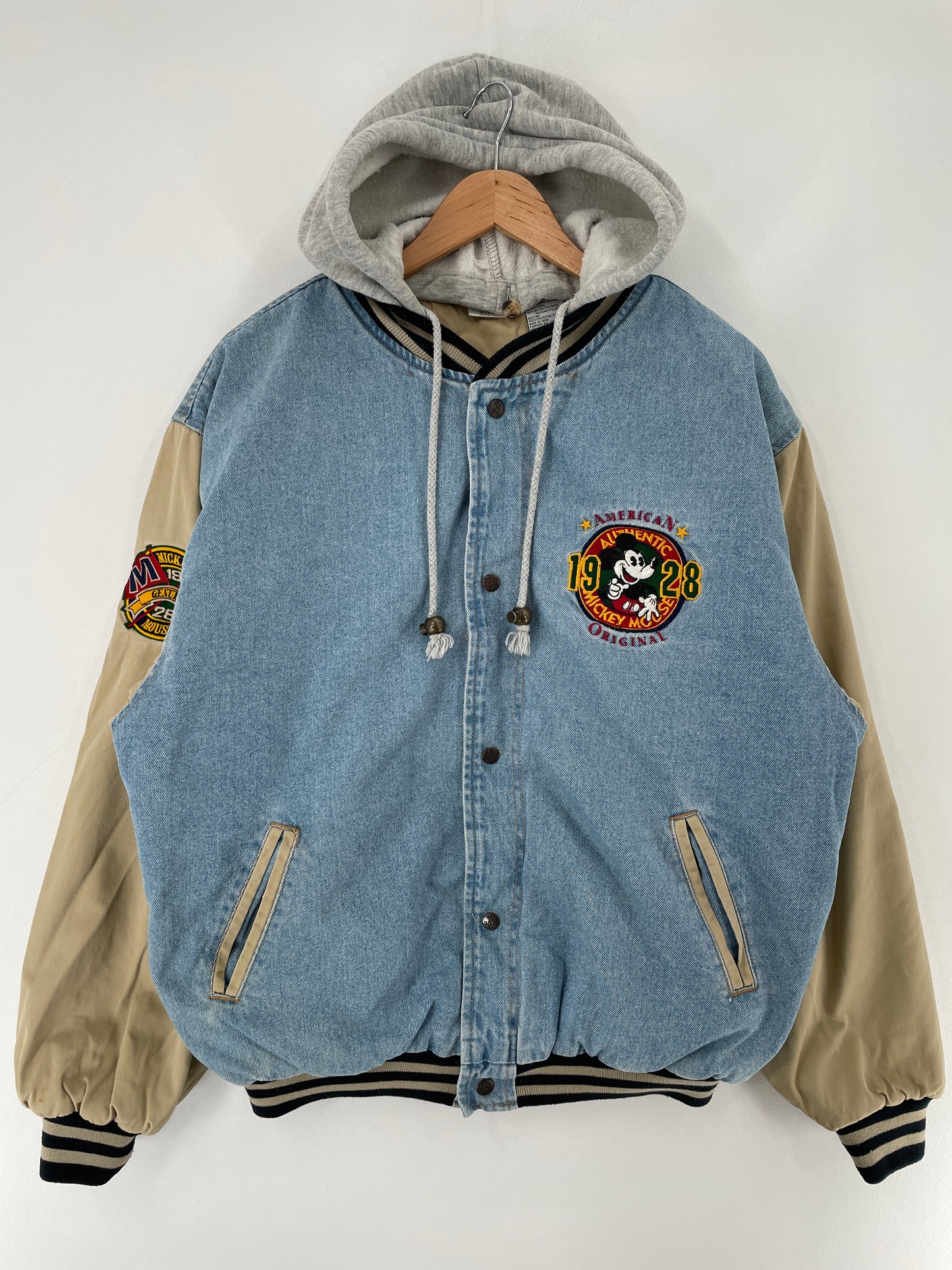 00' DISNEY MICKEY Size XL Vintage Denim Jacket / E5768J