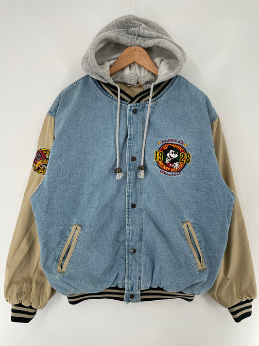 00' DISNEY MICKEY Size XL Vintage Denim Jacket / E5768J