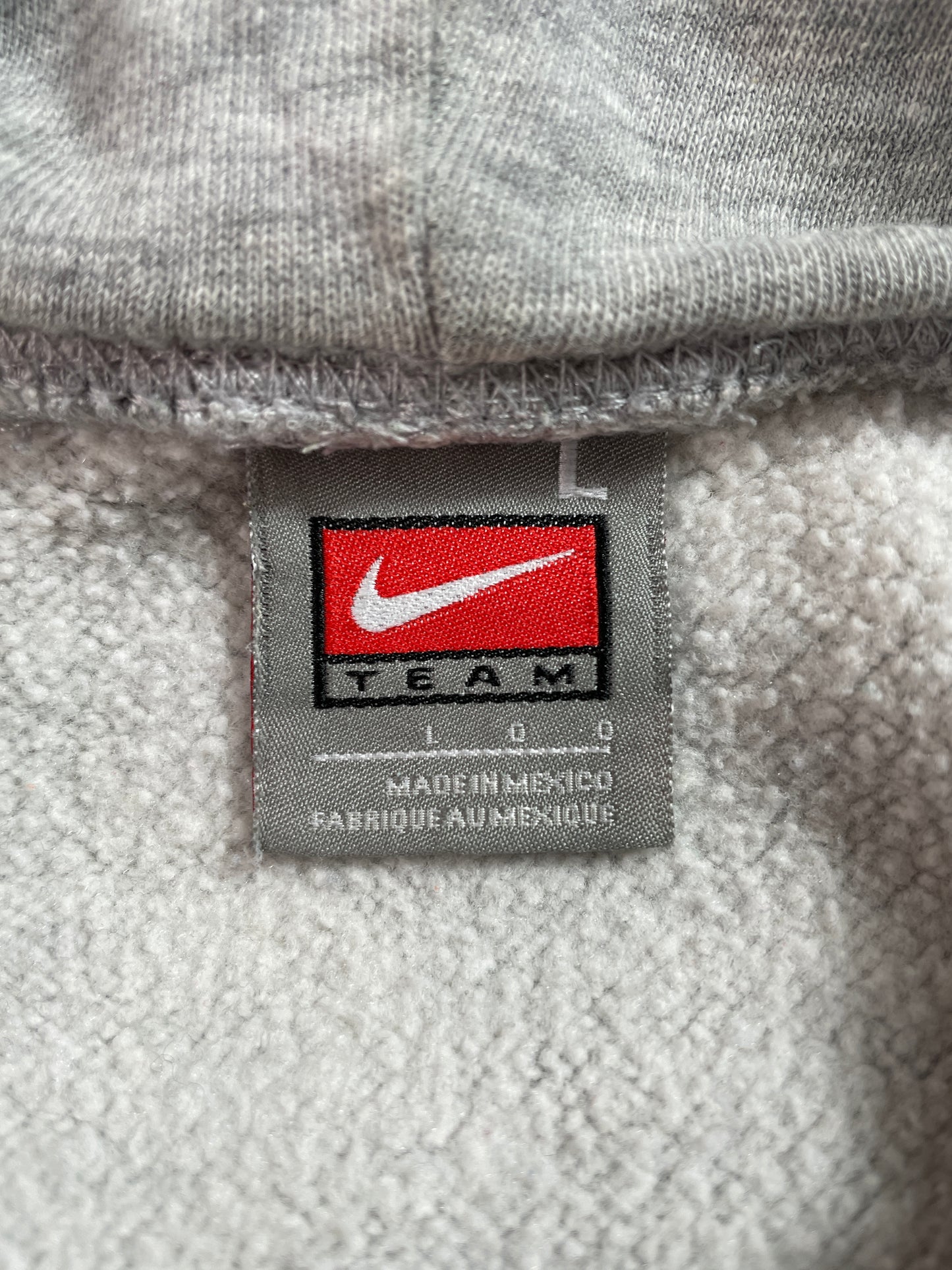 00' NIKE x CALORINA Size L Vintage College Hoodie Sweat-Shirt / E5570S
