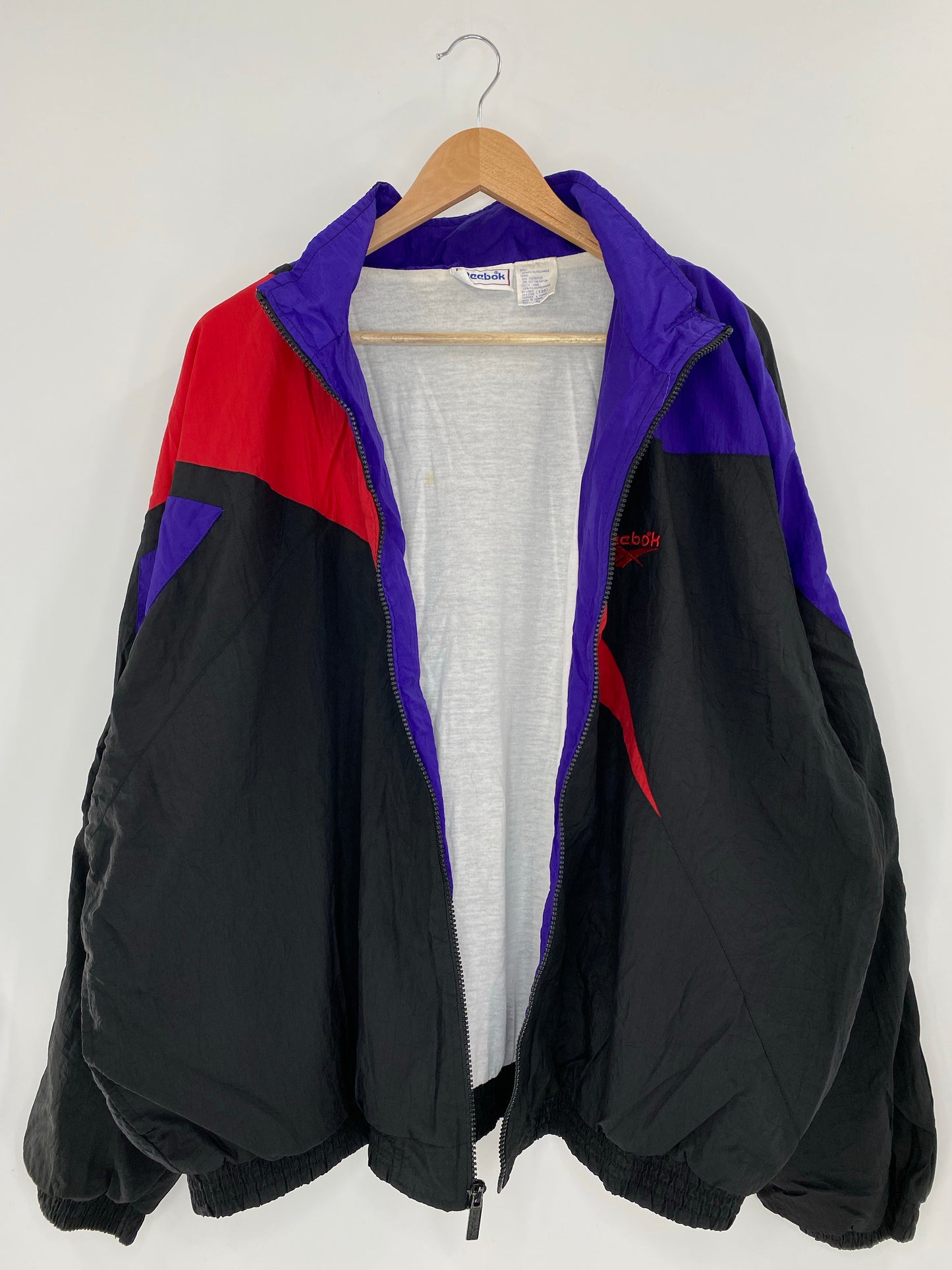 90’s REEBOK Size XL Vintage Zip-up Nylon-Jacket / K5548