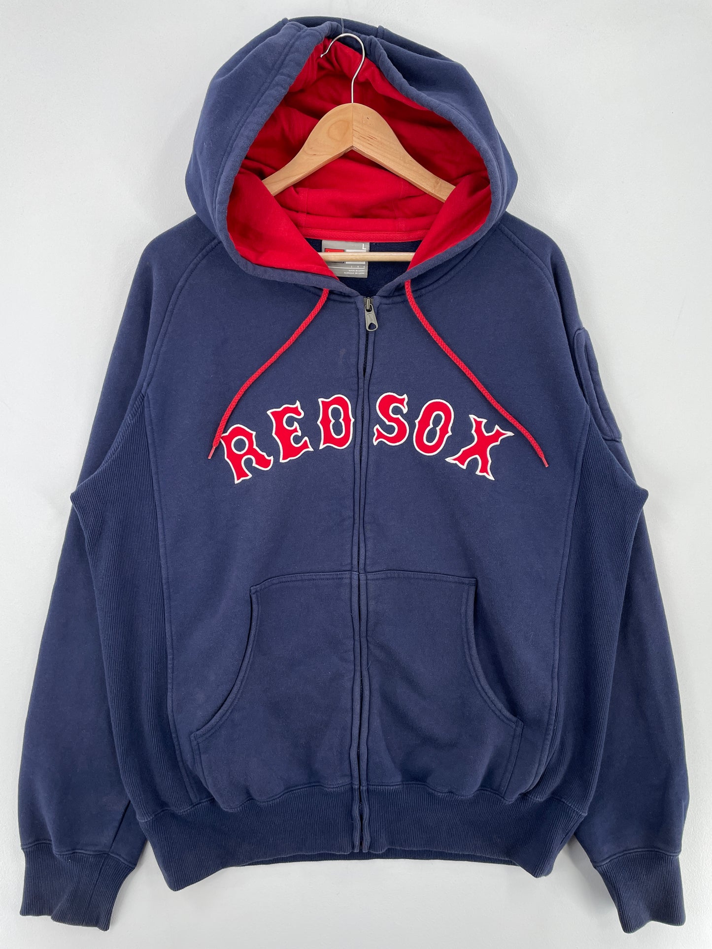 00' NIKE x BOSTON RED SOX Size L Vintage MLB Zip Up Hoodie Sweat-Shirt / E1921S