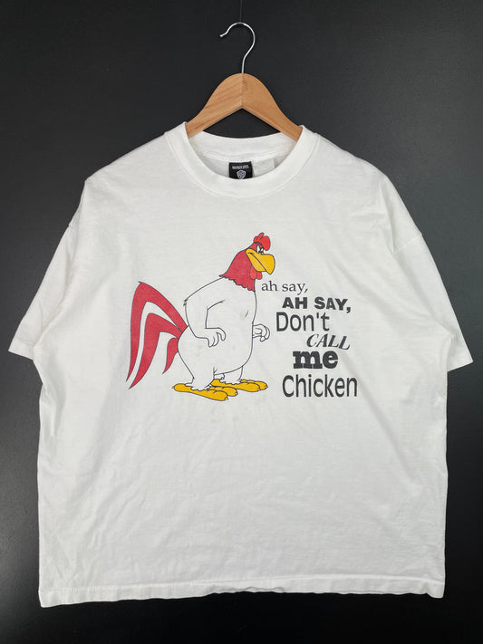 .1995 LOONEY TUNES CHICKEN Made in USA Size XXL Vintage T-shirt / A9000