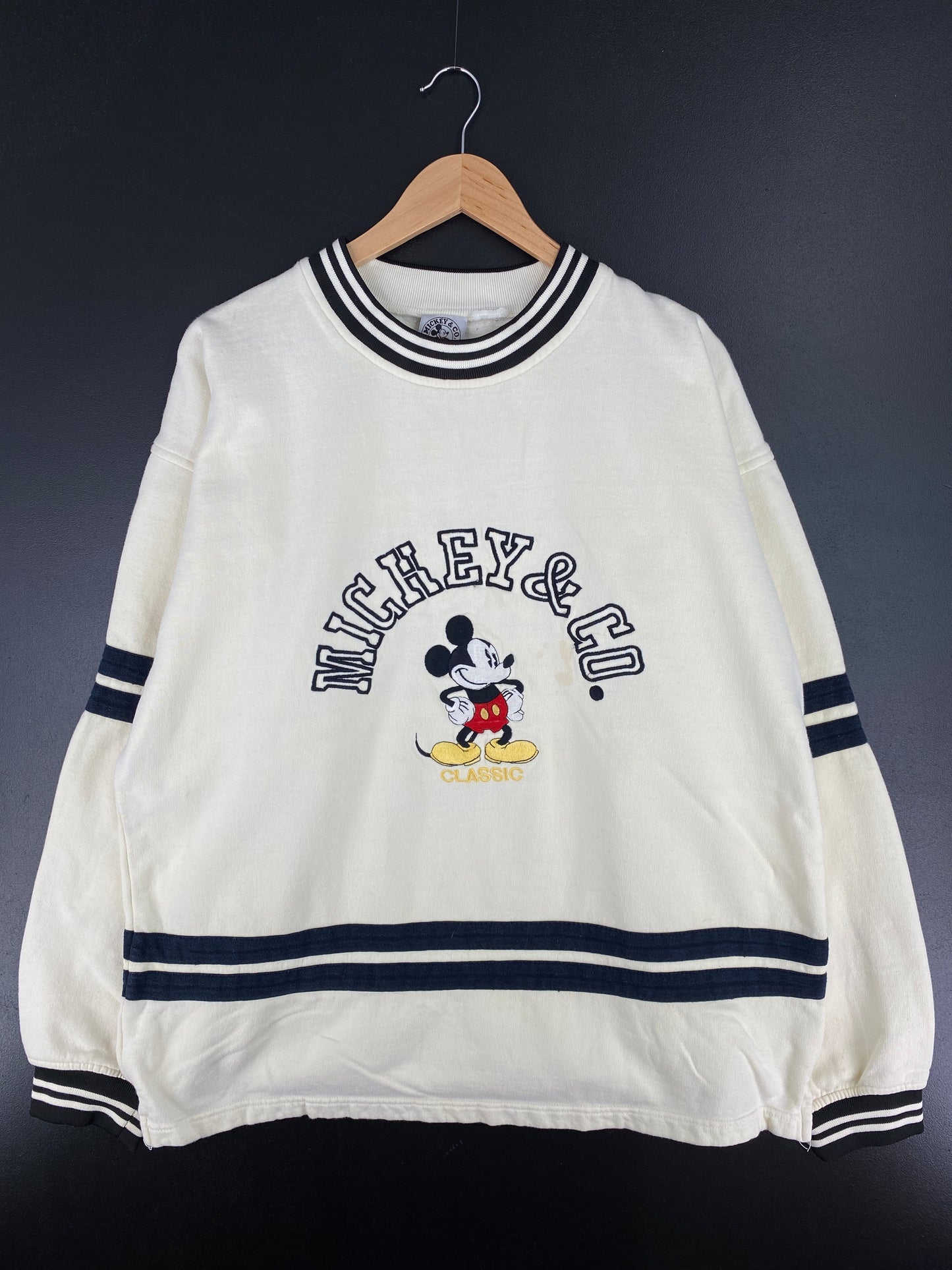90's DISNEY MICKEY Size Approx.XL Vintage Sweat-shirt / E5421S