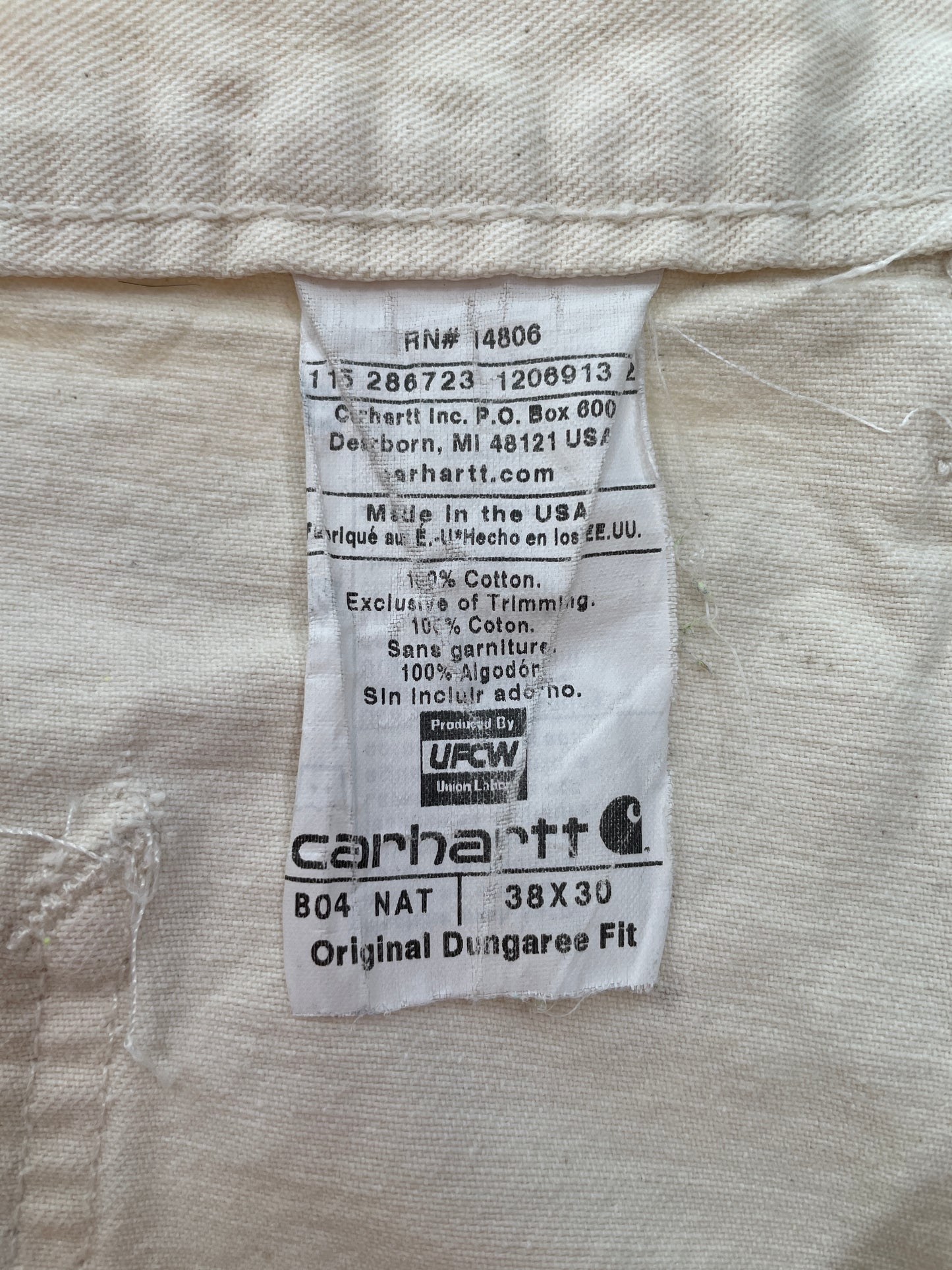 Vintage CARHARTT Double knee Splatter Paint Made in USA Size W37xL28.5 Painter Pants / E4611P