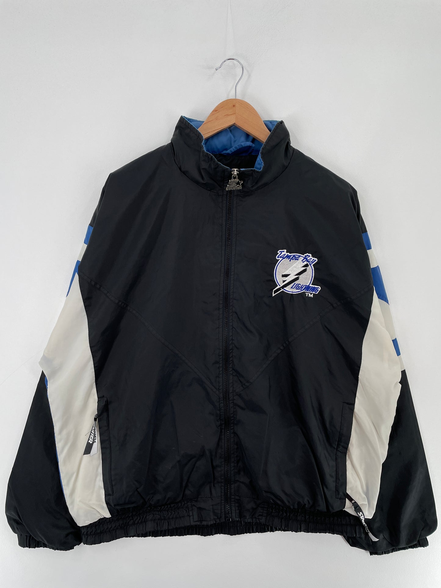 90’s STARTER x TAMPA BAY LIGHTNINGS Size XL Vintage NHL Nylon Jacket / E4914N