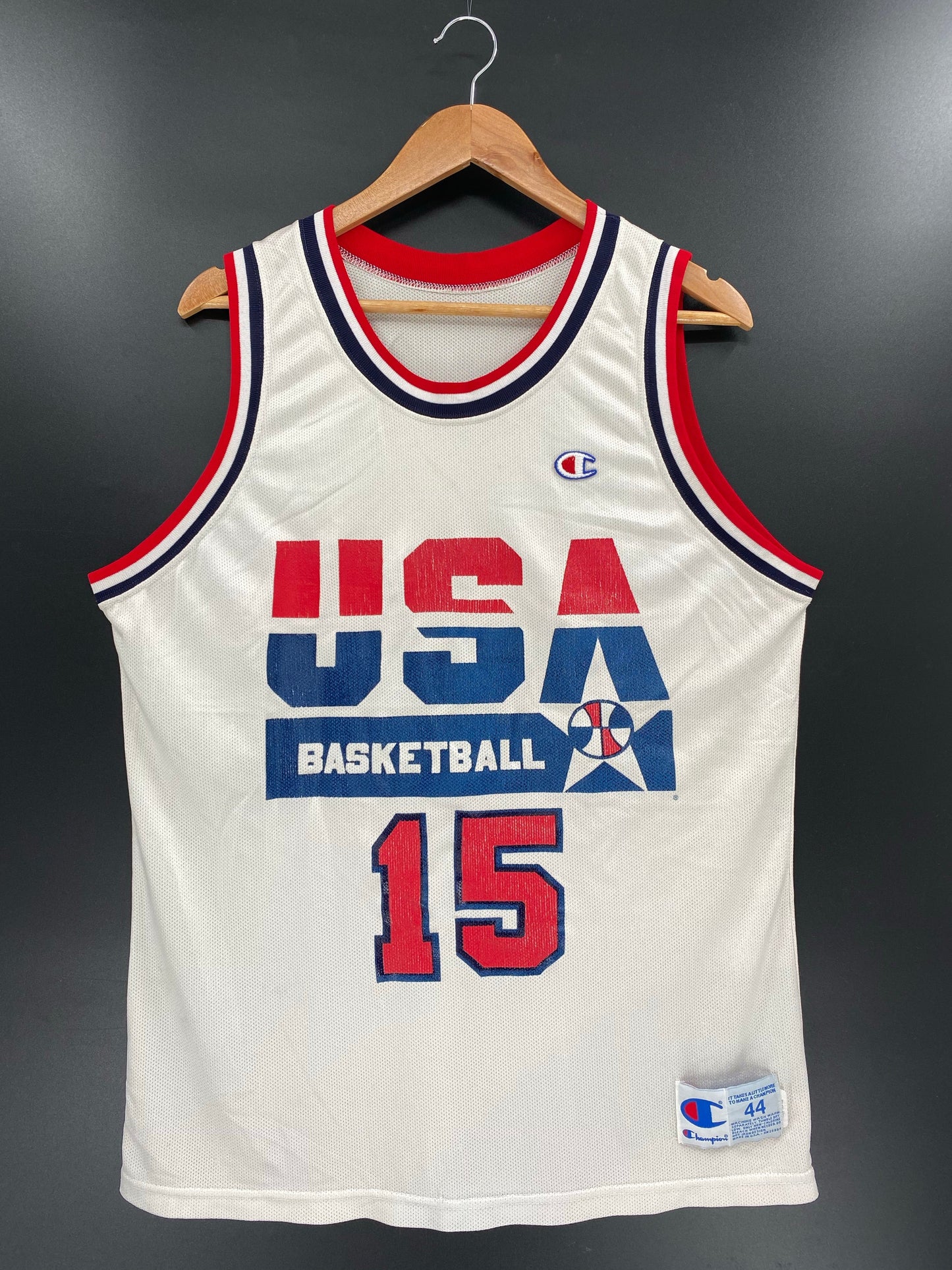 90’s TEAM USA BASKETBALL MAGIC JOHNSON Size 44 XL NBA Jersey / A7485