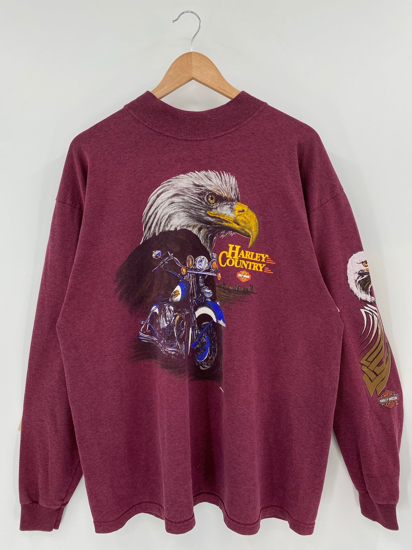90’s HARLEY DAVIDSON Size XL Vintage Long Sleeve T-Shirt / K6750