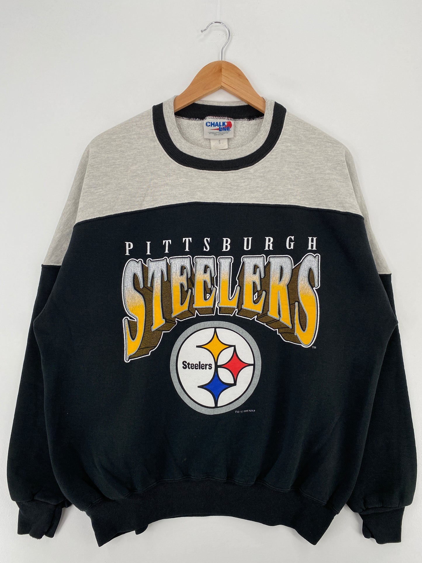 1995 PITTSBURGH STEELERS Made in USA Size XL Vintage NFL Sweat-Shirts / A3779