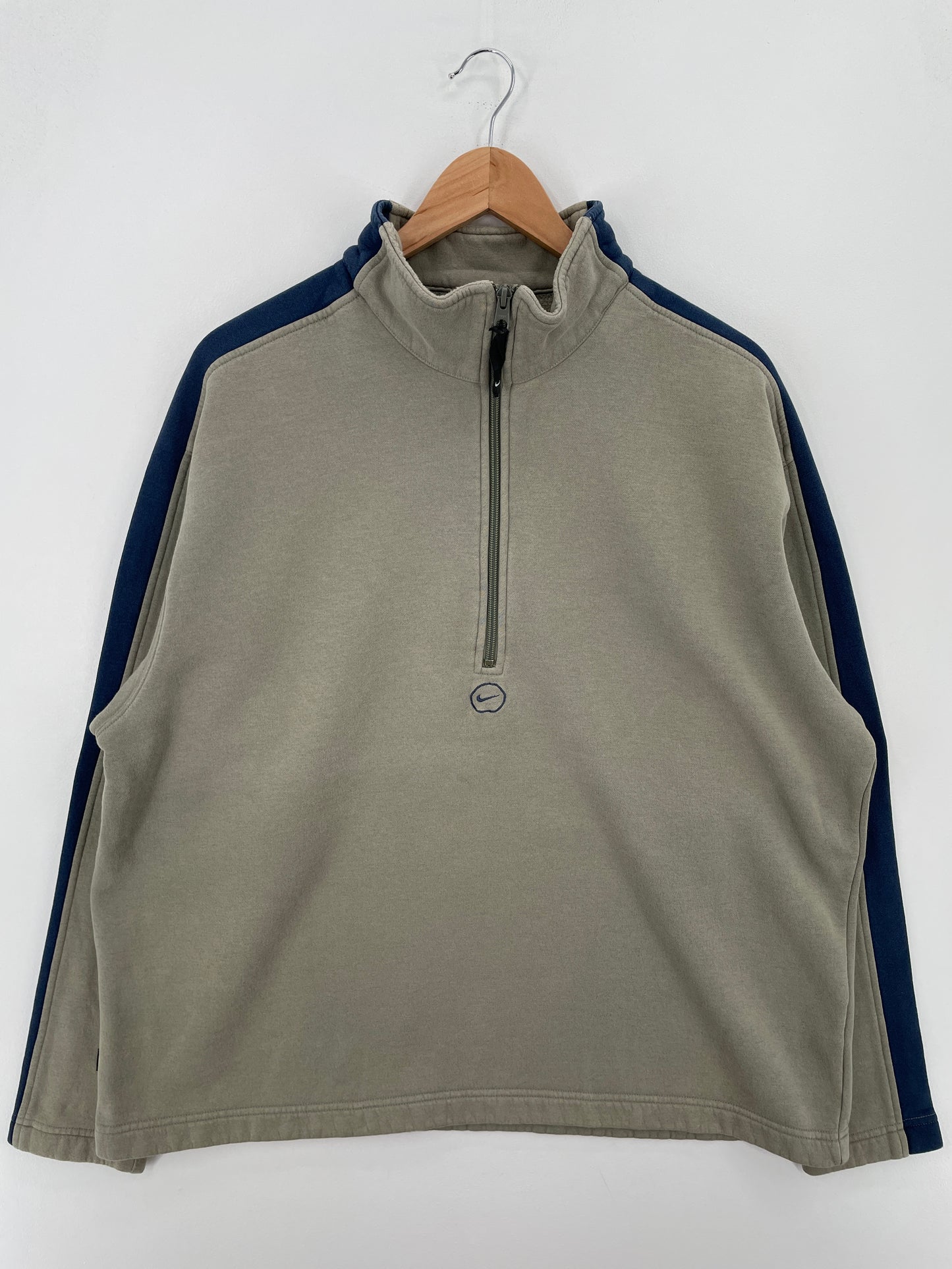 00' NIKE Size XL Vintage Half Zip-up Sweat-Shirt / A7881