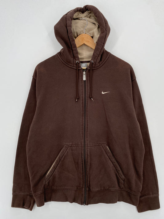 00’ NIKE MINI SWOOSH Size L Vintage Zip Up Hoodie Sweat-Shirt / A7770
