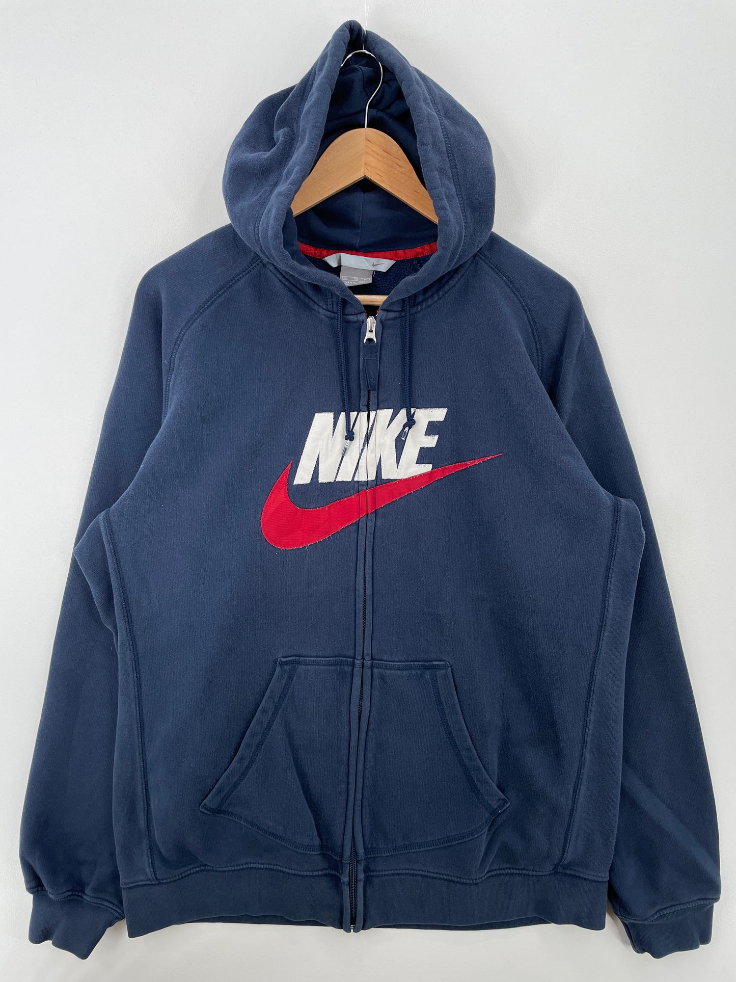 00' NIKE Size XL Vintage Hoodie Zip-up Sweat-Shirt / A6822