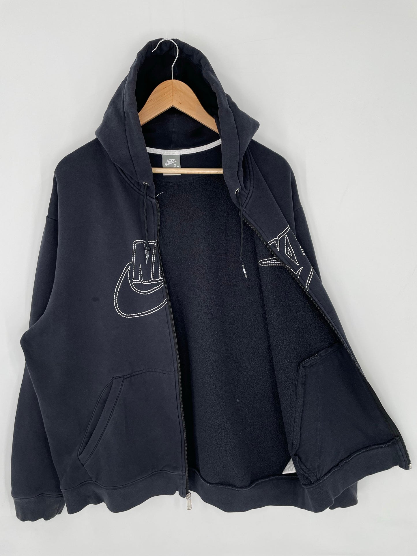 00' NIKE Size XL Vintage Zip-up Hoodie Sweat-shirt / A9888