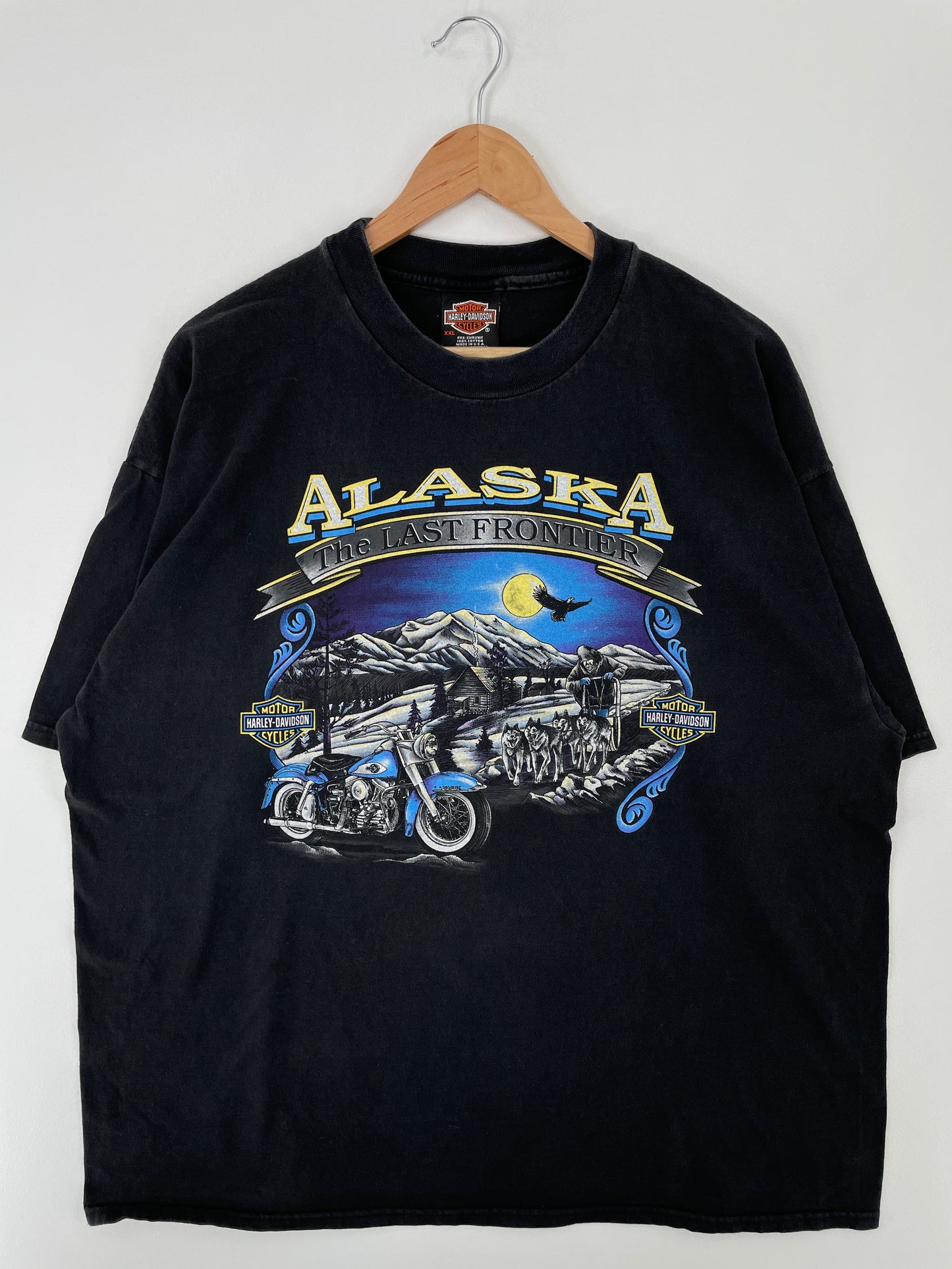 90’s HARLEY DAVIDSON ALASKA Made in USA Size XXL Vintage T-Shirt / A9198