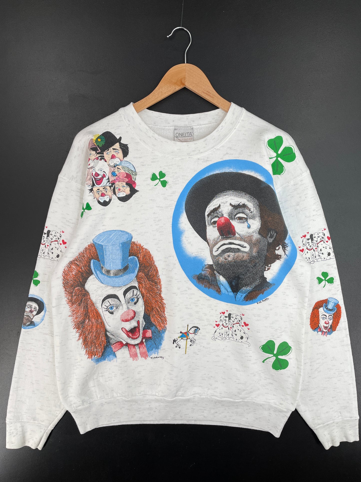 90's CLOWN Made in USA Size XL Vintage Sweat-Shirt / E4421S